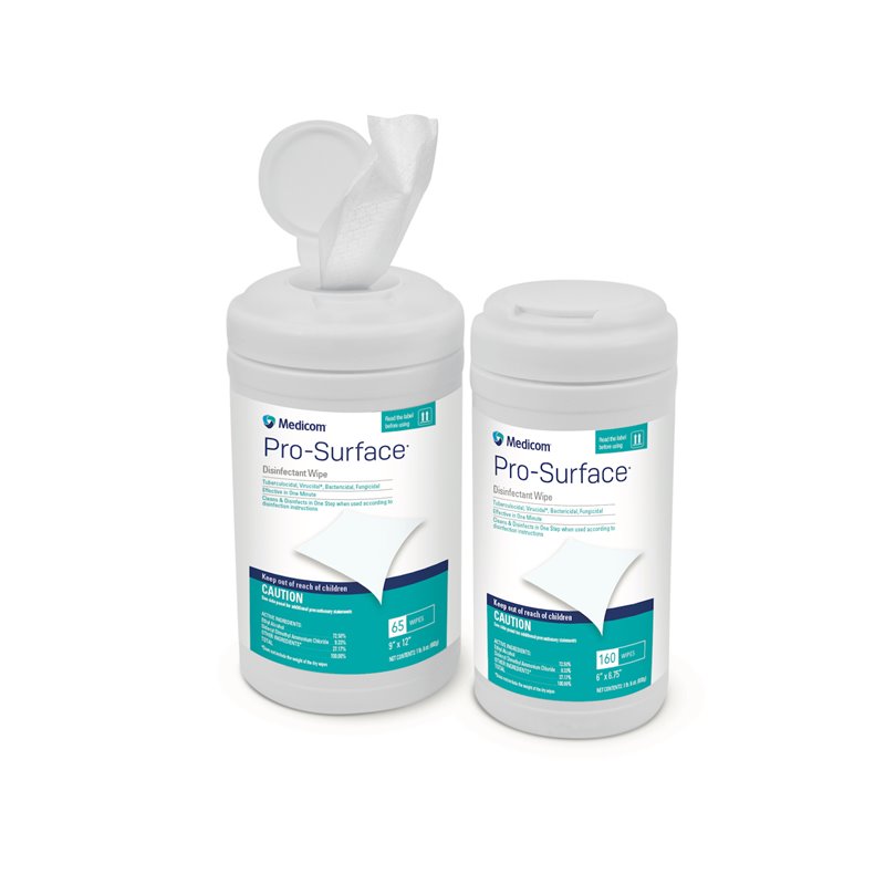Prosurface+ 6x6.75In Disinfectant Wipes 160/Canister, 6x6.75 160/CAN 12CANCS